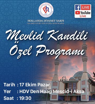 Mevlid Kandili Programi Hollanda Diyanet Vakf