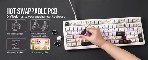 Epomaker X Aula F Wireless Mechanical Keyboard Hot Swappable Gasket Custom Gaming Keyboard