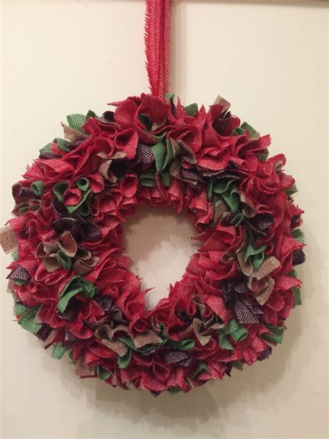 Luxury Christmas Tweed Wreath Etsy