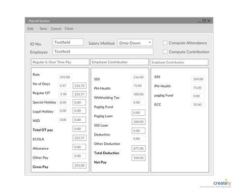 Payroll System Ui Mockup Example