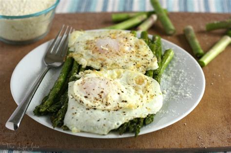 Parmesan Roasted Asparagus with Fried Eggs