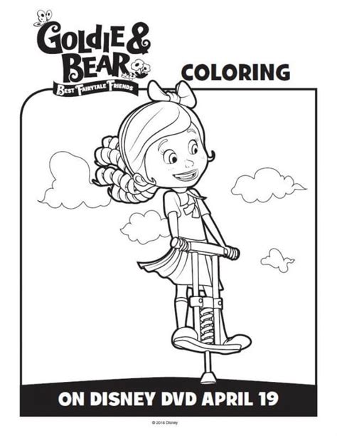 Disney Junior Goldie and Bear Coloring Pages & Activity Sheets