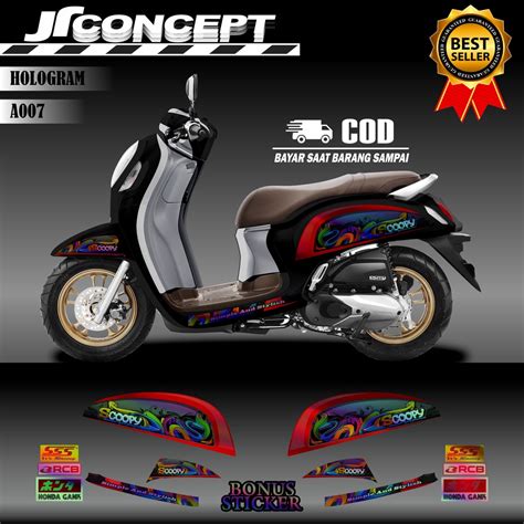 Jual STICKER STRIPING SCOOPY SIAP PASANG LAMINASI Shopee Indonesia