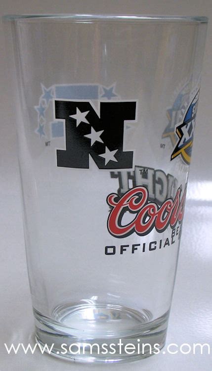 Coors Light Super Bowl Xxxvii Pint Glass Set Of Four