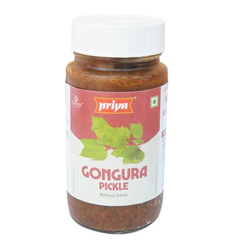 Buy Priyagongura Pickle Without Garlic G Authentic Telugu Style