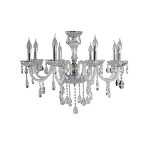 Lustre Pendente Eternal 8 Braços Ø76cm Cristal Transparente Pier 9898