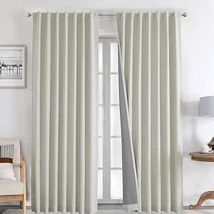 Joydeco Cortinas Opacas Lino 132x274cm Beige Claro Paga Hasta 24 Meses