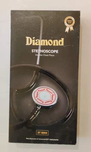 Double Sided Diamond St Black Stethoscope Polished Alloy Single