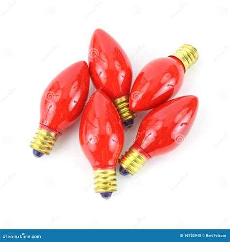 Colorful Red Christmas Light Bulbs Stock Photo - Image: 16753940