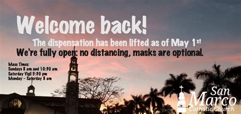 Welcome Back San Marco Catholic Church