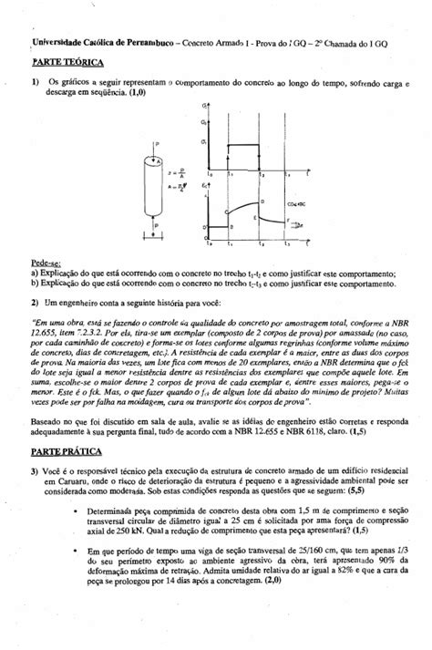 Provas Unicap Concreto Armado 1 1º GQ Concreto Armado I