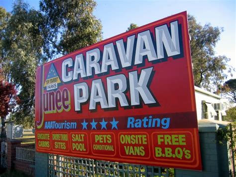 Junee Tourist Park Junee Junee Tourist Park Welcome Sign