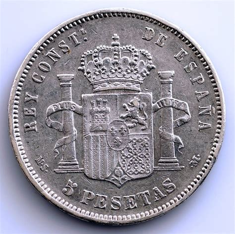 España Alfonso XII 1874 1885 5 Pesetas 1882 18 82 1 MSM Madrid