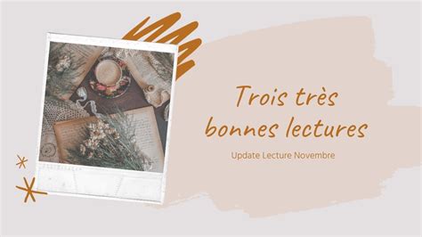 Update Lecture Coups de coeur pour finir le mois en beauté YouTube