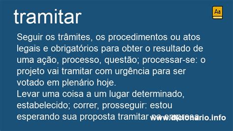 O Que Significa Tramitando