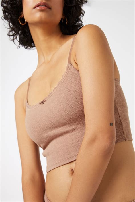 Pointelle Crop Top Bralette Ardene