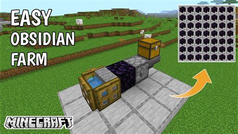 Easy Obsidian Farm In Minecraft Pe Bedrock Minecraft Survival