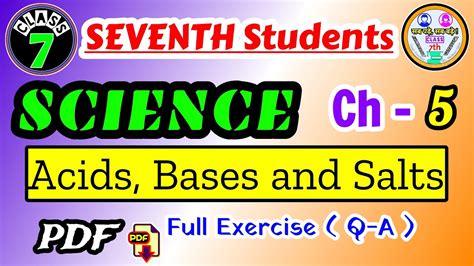 Class 7th Science Chapter 5 Acids Bases And Salts Ncert Solutions