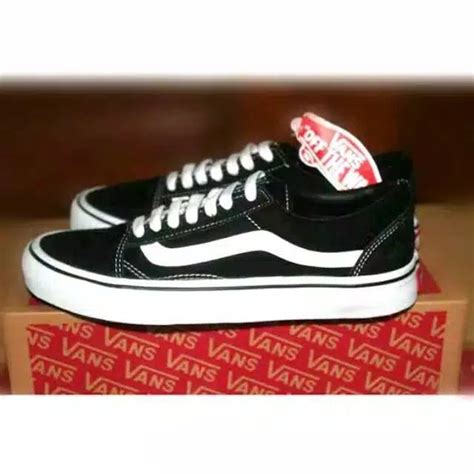 Jual Sepatu Vans Old Skool Classic Black White Dt Oldskool Hitam Di