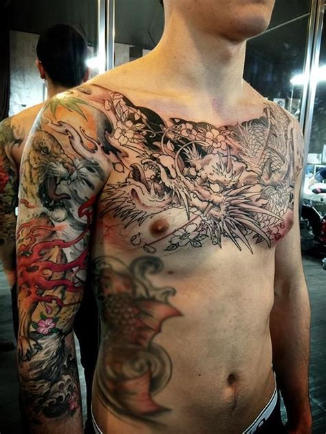 Chronic Ink Tattoo Toronto Tattoo Sleeve To Full Chest Tattoo Of A