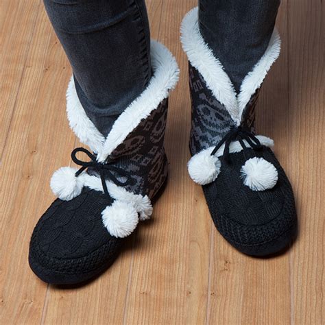 Nightmare Before Christmas Fair Isle Boot Slippers - GeekAlerts