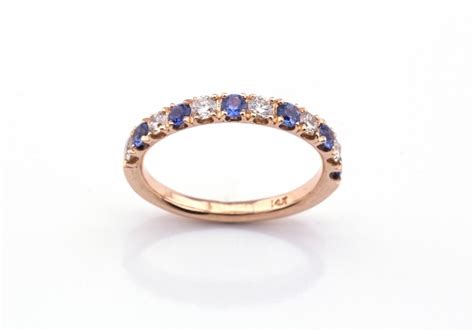 14K Yogo Sapphire Diamond Ring