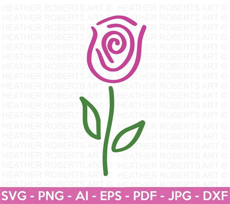 Rose Flower SVG, Floral Decoration SVG, Rose Svg, Flowers SVG, Flower ...