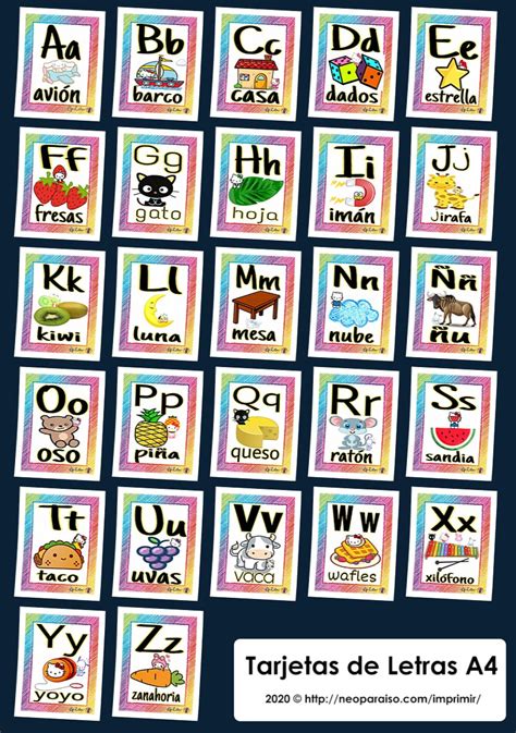 Tarjetas De Letras Imprimibles Gratis Abecedario Completo Abecedario Letras Mayúscula