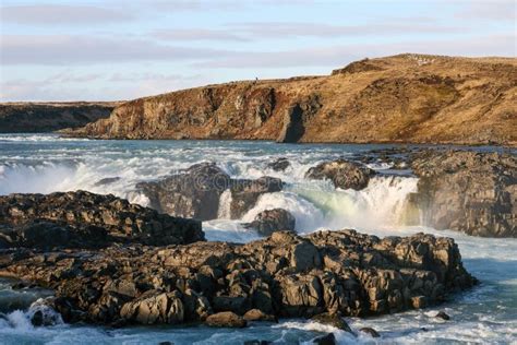 Godafoss Waterfall Iceland Natural Landscape. Iceland Vacation Spots ...