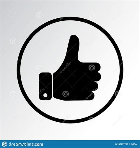 Duim Op Pictogram Vector Illustratie Stock Illustratie Illustration