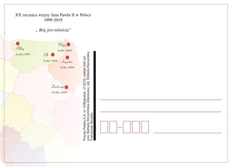 Xx Rocznica Wizyty Jana Paw A Ii W Polsce Poczta Polska