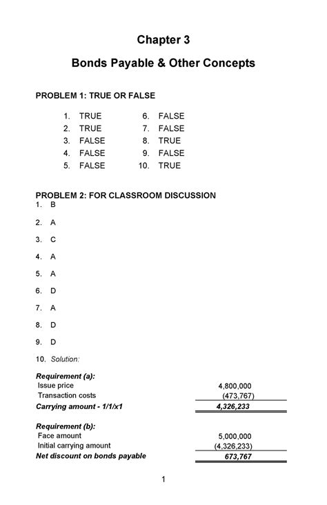 Pdfcoffee Chapter 3 Bonds Payable Other Concepts PROBLEM 1