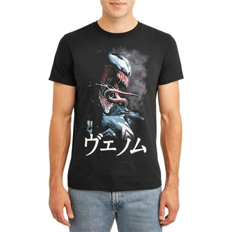 Mens Marvel Venom Poster Kanji Graphic T Shirt