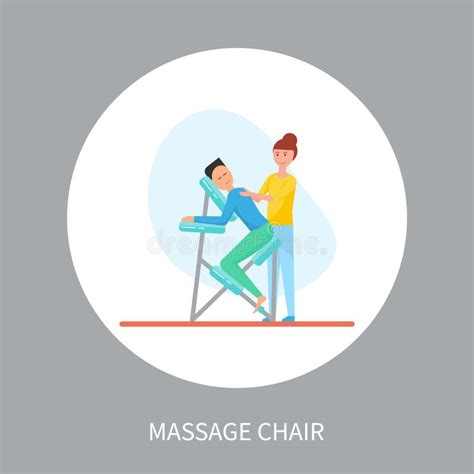 Massage Chair In Cartoon Isolated Vector In Circle Stock Vector Illustration Of Healthy