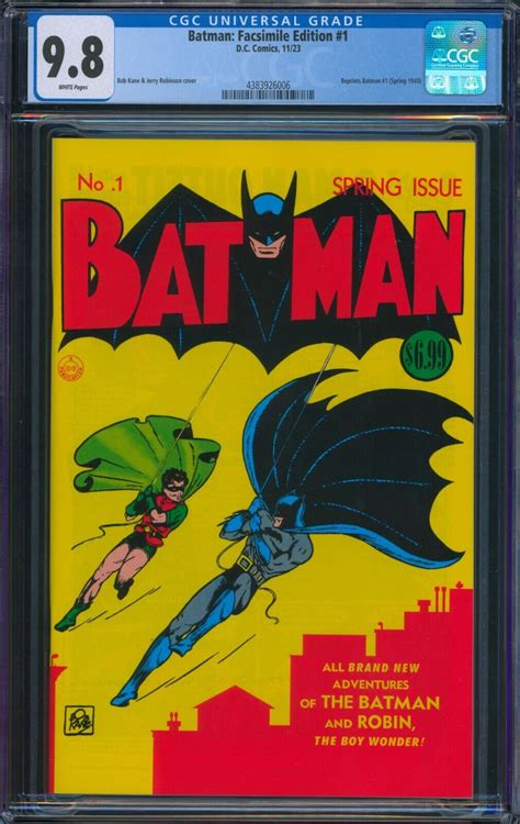 Batman Facsimile Edition Cgc Reprints Batman