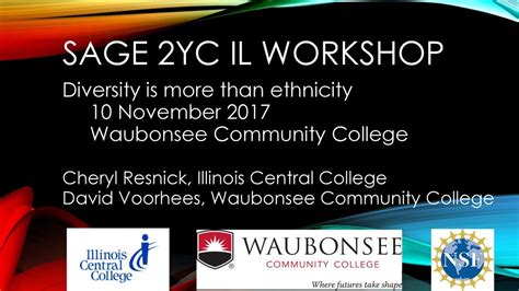 Sage Yc Il Workshop Diversity Is More Than Ethnicity November Ppt