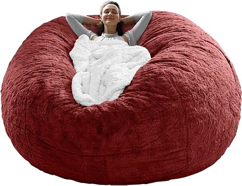 RAINBEAN Bean Bag Chair Cover Sofa Cover Plush Comfortable Casual Round