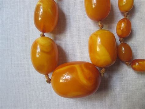 Natural Baltic Butterscotch Egg Yolk Amber Bead Necklace 111 6 Grams