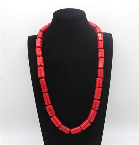 High Quality Natural Red Coral Beads Necklacechunky Coral Etsy