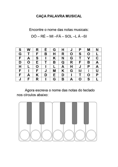 Ca A Palavras Instrumentos Musicais Para Imprimir Revoeduca