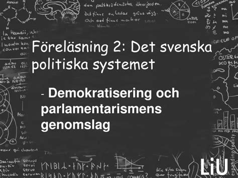 PPT Föreläsning 2 Det svenska politiska systemet PowerPoint