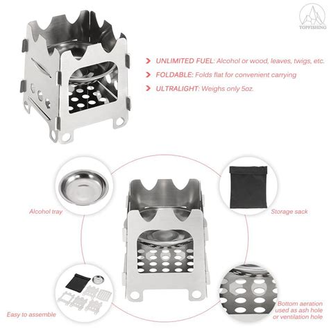 Tfhlixada Titanium Outdoor Camping Stove Portable Ultralight Folding