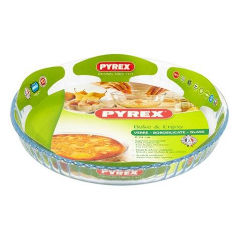 Pyrex Bake Enjoy Glass Fluted Quiche Flan Dish 25cm