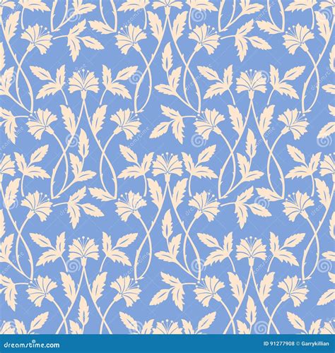 Vector Flower Seamless Pattern Background Elegant Texture For