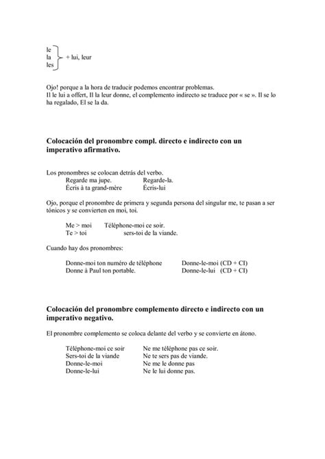 Pronombres Personales Od Oi Pdf