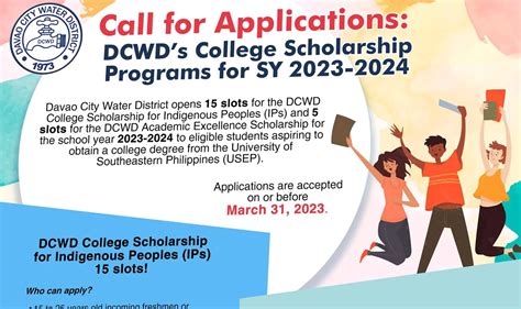 Call For Applications Dcwds College Scholarship Programs For Sy 2023 2024