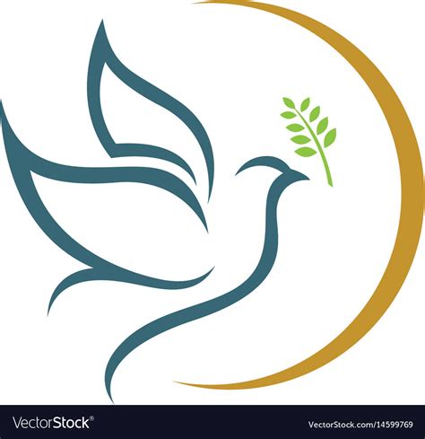 Bird wing dove logo template Royalty Free Vector Image