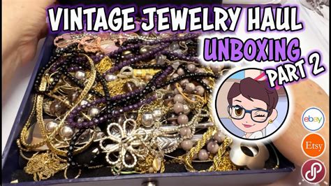 Vintage Jewelry Haul Unboxing Part Reselling Costume Jewelry On