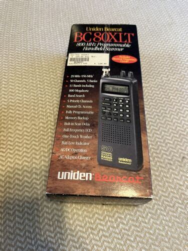 Uniden Bearcat Bc Xlt Channel Mhz Handheld Radio Scanner For