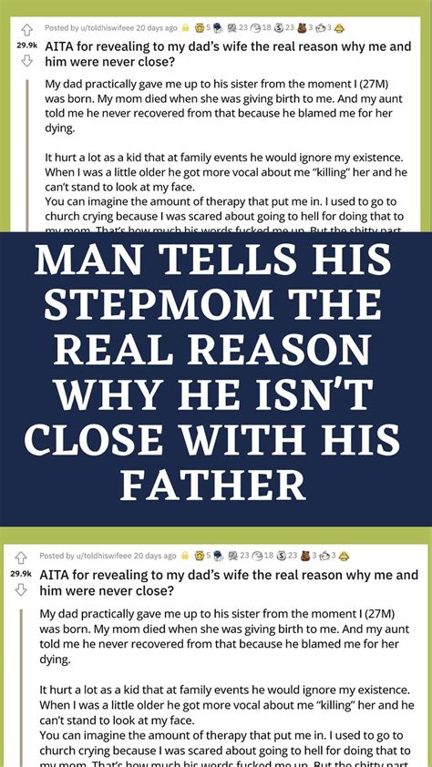 Man Tells His Stepmom The Real Reason Why He Isn T Close With His Father Artofit